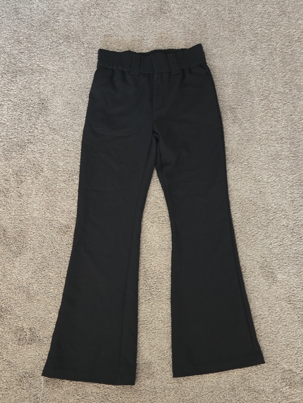 ORTTU Black Elastic-Waist Pants Size XS